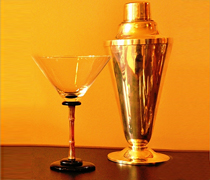 tsterling deco martini shaker ca 1920
